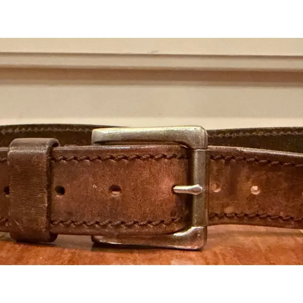 J. Crew Brown Genuine Leather Belt Men's Size 36